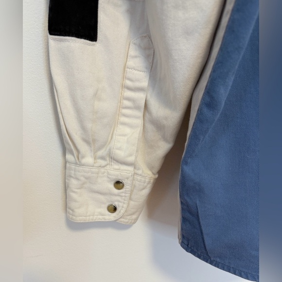 Vintage Wrangler Patchwork Western Long Sleeve Shirt , sz medium - Picture 3 of 9